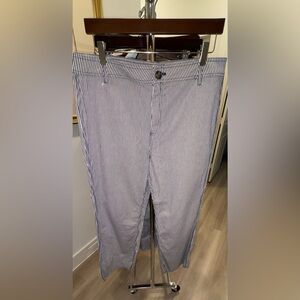 Vineyard Vines Striped Pants Cropped Sz 31 Frayed Hem
